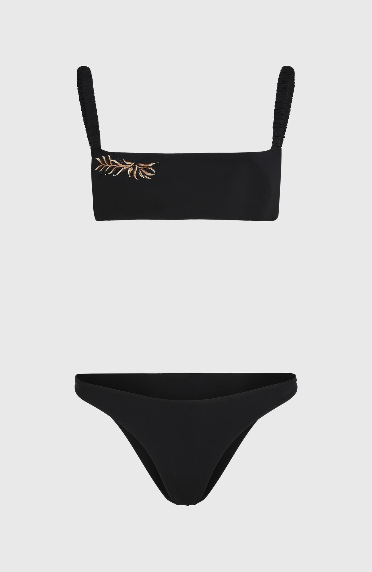 Bundoran Flamenco Bikini-Set mit Stickerei | Black Out