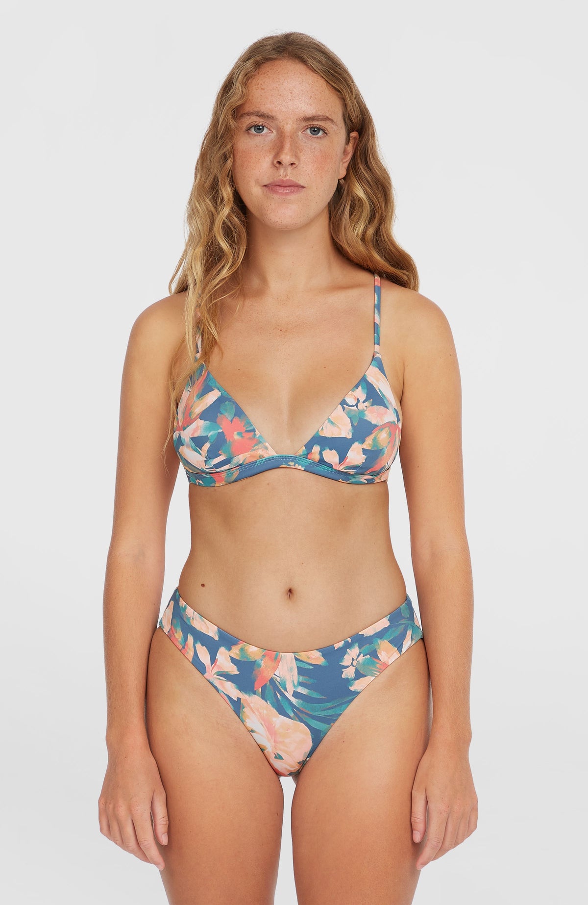 Seaside Tri Bikini-Oberteil | Blue Painted Tropics