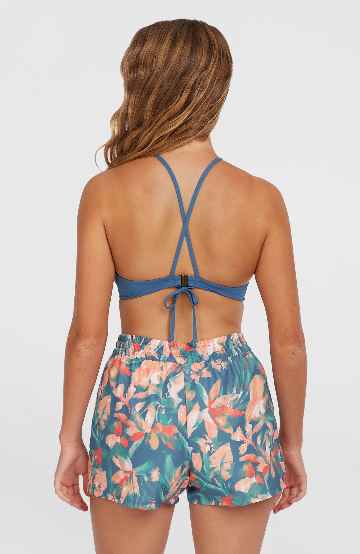 Essentials Print 12'' Badeshorts | Blue Painted Tropics