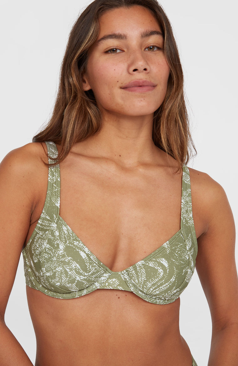 Elsie Bikini-Oberteil mit Bügeln | Green Textured Jungle Elsie Bikini-Oberteil mit Bügeln | Green Textured Jungle