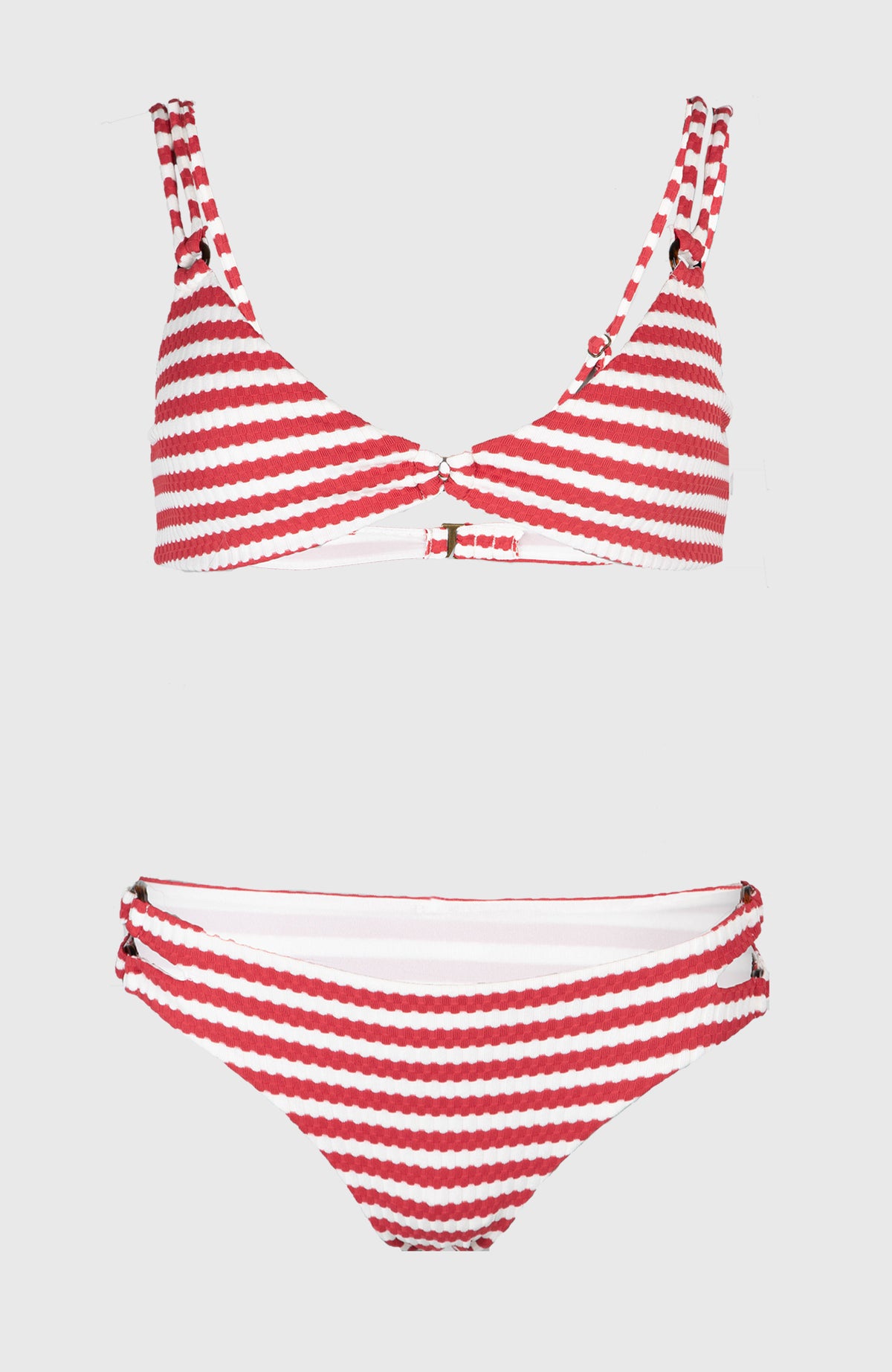 O'Riginals Bikini-Set | White/Red Originals Stripe