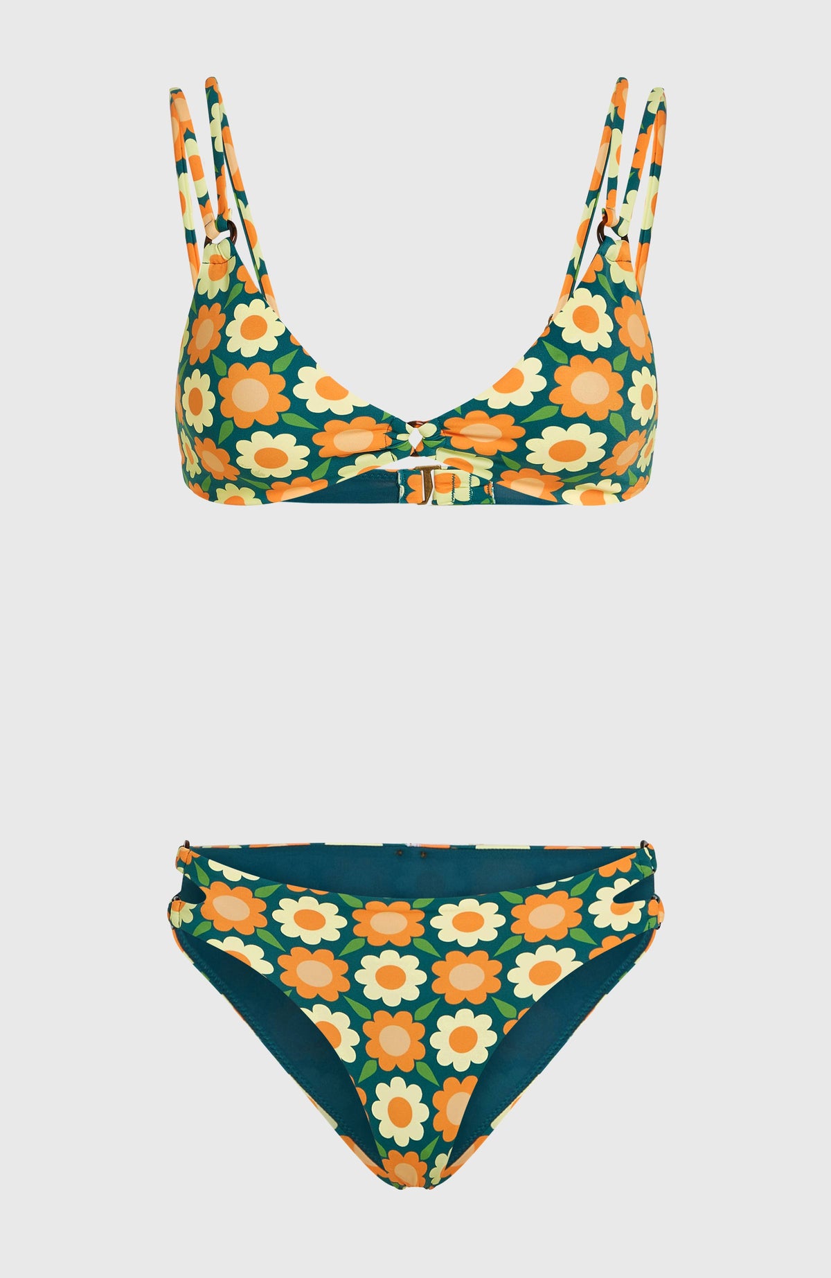 O'Riginals Bikini-Set | Green Retro Flower