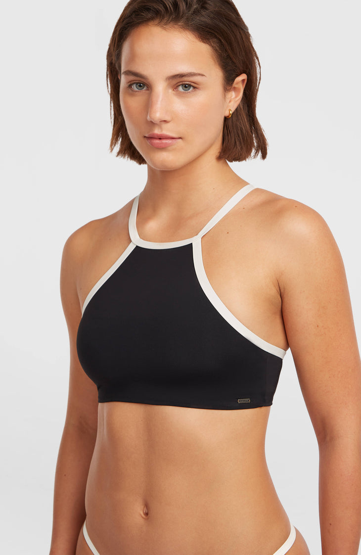 3X Schnelltrocknendes High-Neck Bikini-Set | Black Out