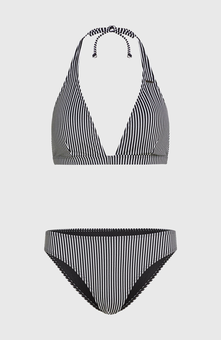 Essentials Marga Cruz Bikini-Set | Black Micro Stripe