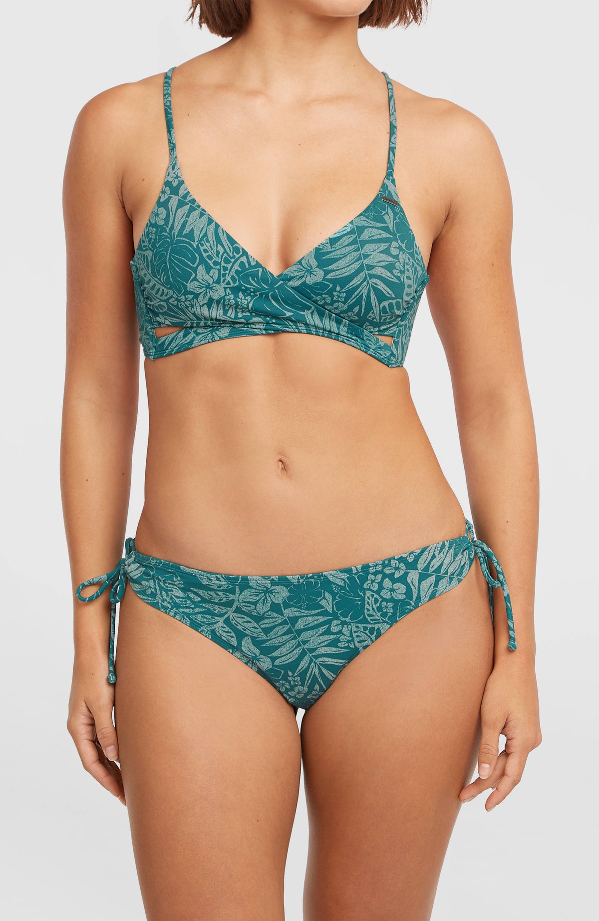 Rita Side-Tie Bikinihose | Green Island Sky