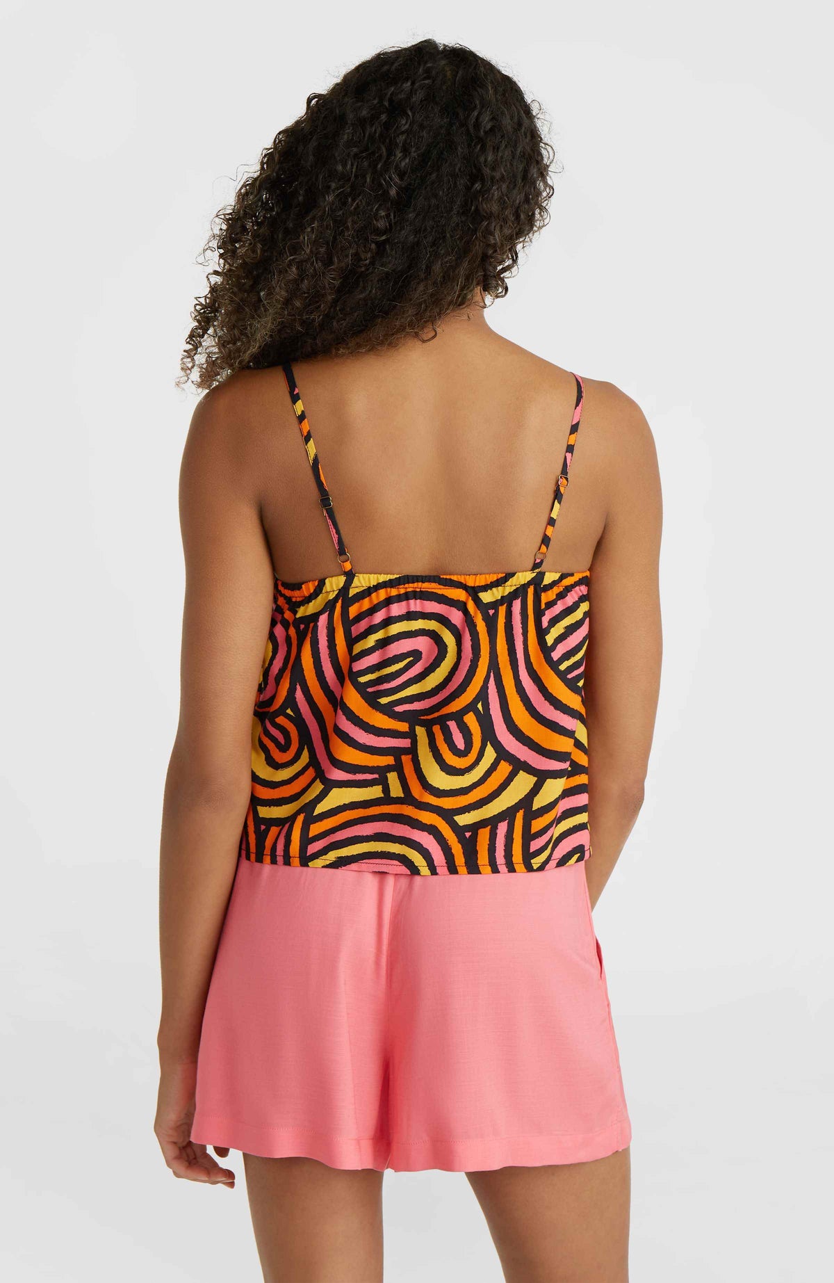 Tiare Woven Tanktop | Orange Rainbow Stripe