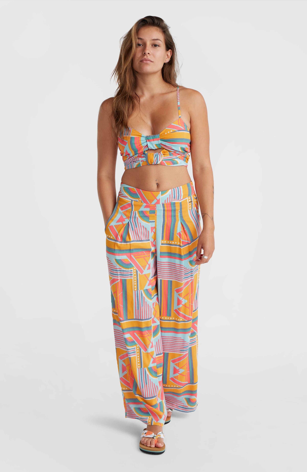 Farrah Women of the Wave Tanktop | Yellow Art Geo