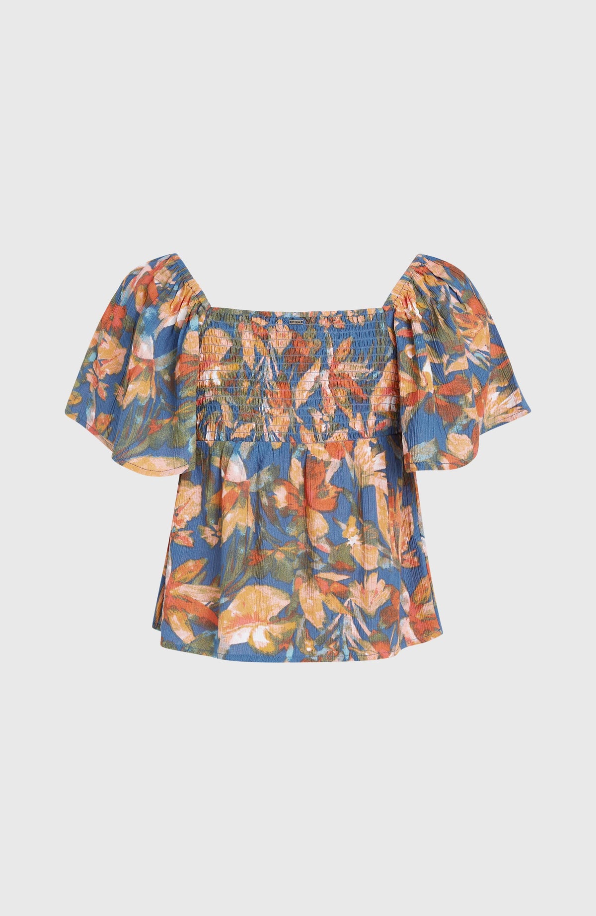Huges Web-Oberteil | Blue Painted Tropics