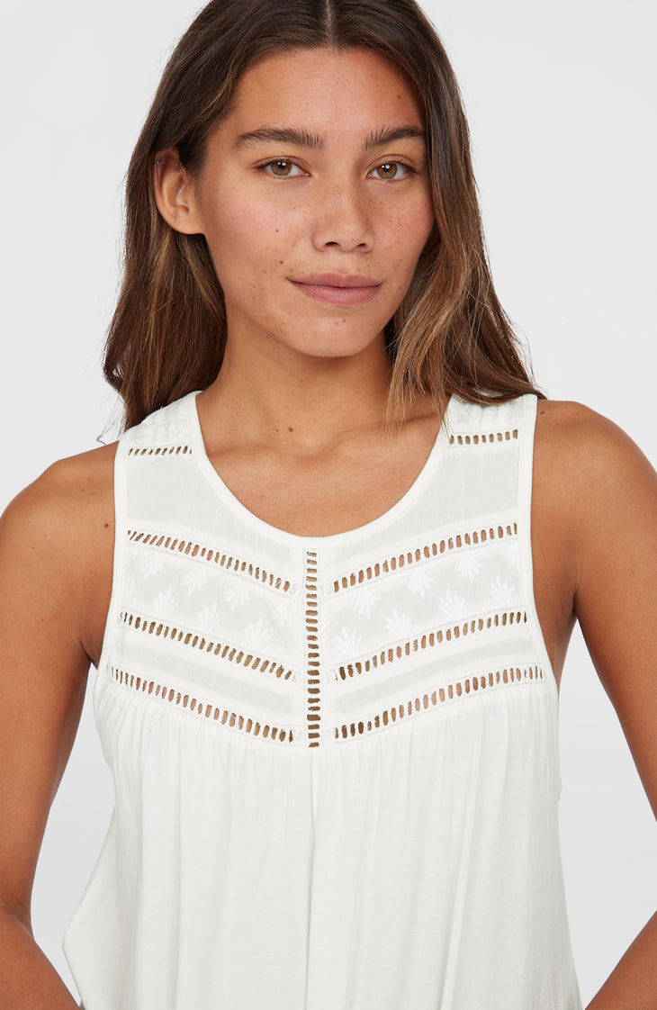 Essentials Tokeena Tanktop mit Stickerei | Snow White
