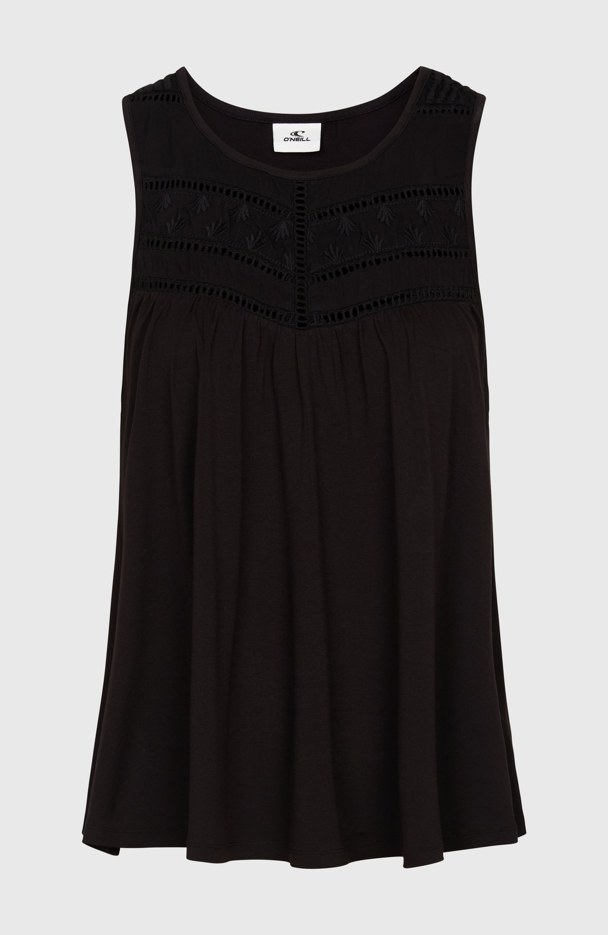 Essentials Tokeena Tanktop mit Stickerei | Black Out