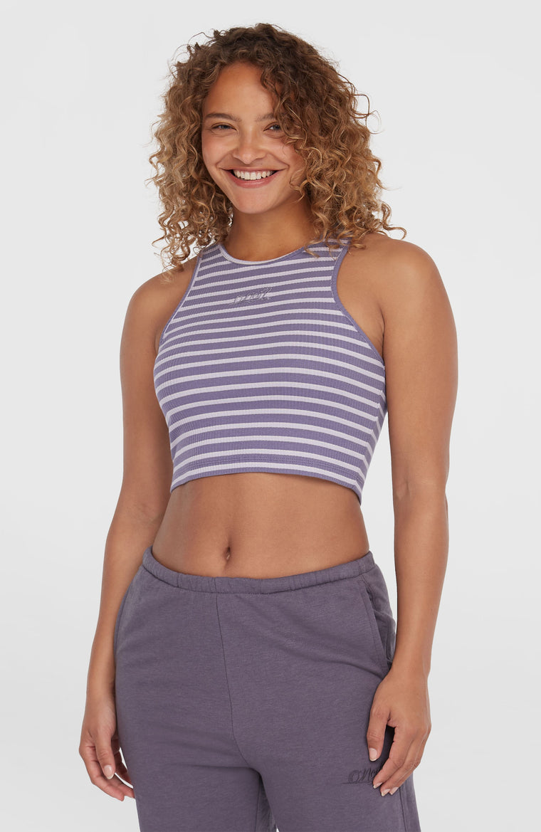 Jess Rib Tanktop | Purple Yarn Dye Stripe Jess Rib Tanktop | Purple Yarn Dye Stripe