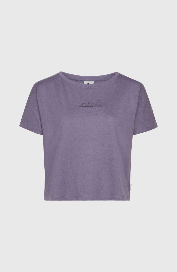 Essentials Script T-Shirt in Drape-Optik | Storm
