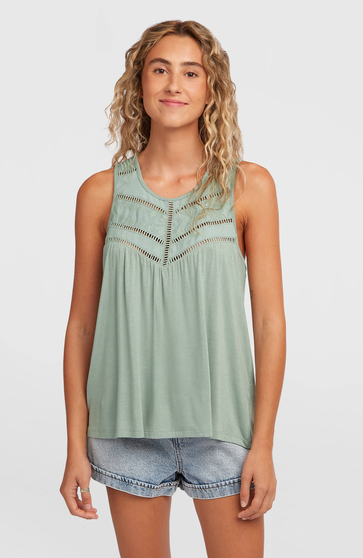 Essentials Tokeena Tanktop mit Stickerei | Marble Arch