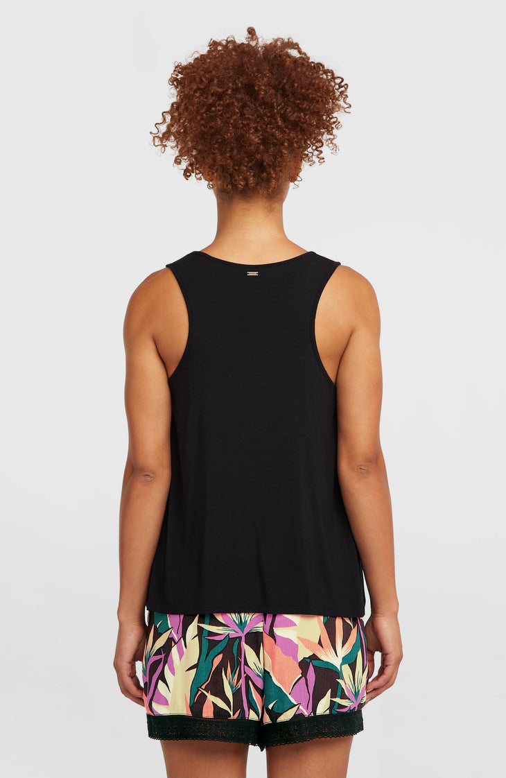 Essentials Tokeena Tanktop mit Stickerei | Black Out