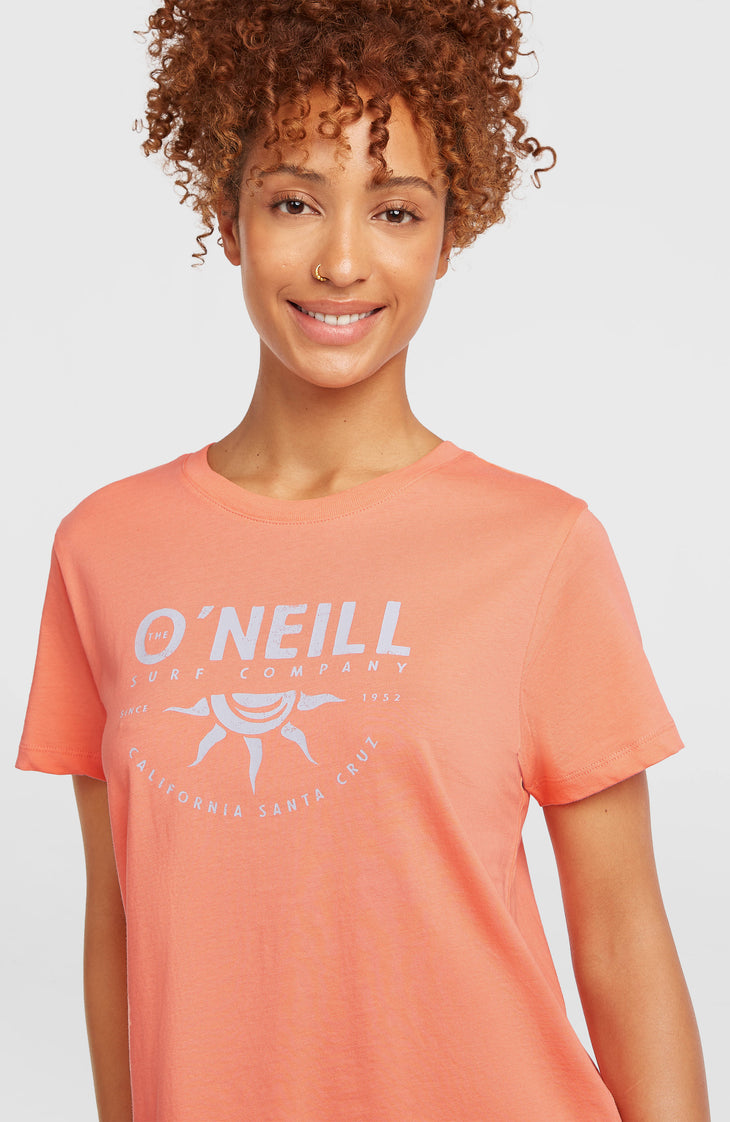Front Print T-Shirt | Funky Peach