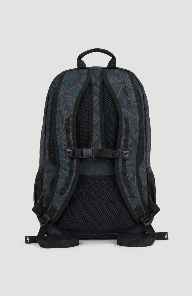Boarder Rucksack | Black Retro Ikat