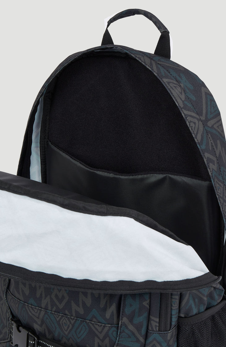Boarder Rucksack | Black Retro Ikat