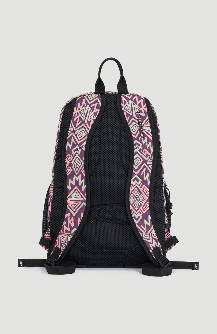 Wedge Rucksack | Purple Retro Ikat