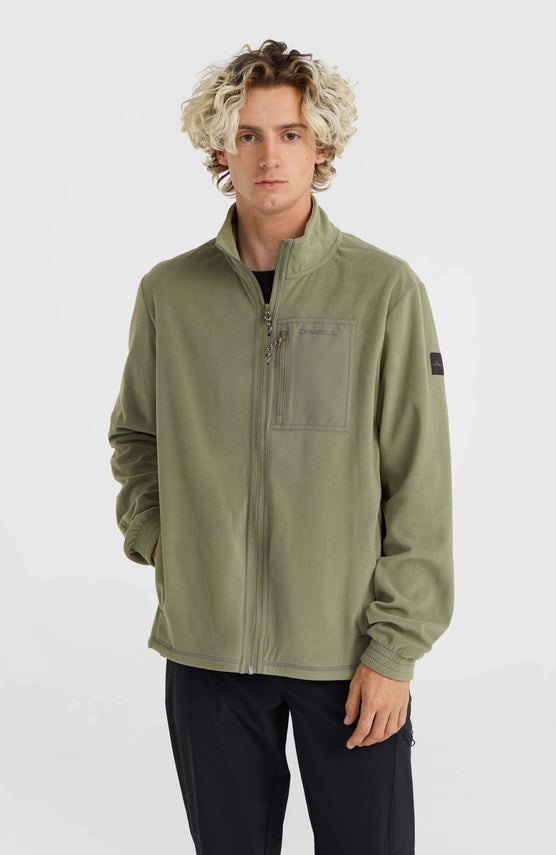 Leichte Utility Polartec 100 Fleecejacke | Deep Lichen Green