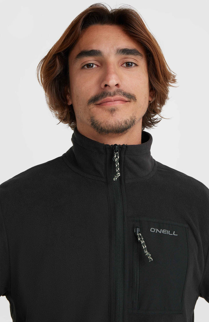 Leichte Utility Polartec 100 Fleecejacke | Black Out