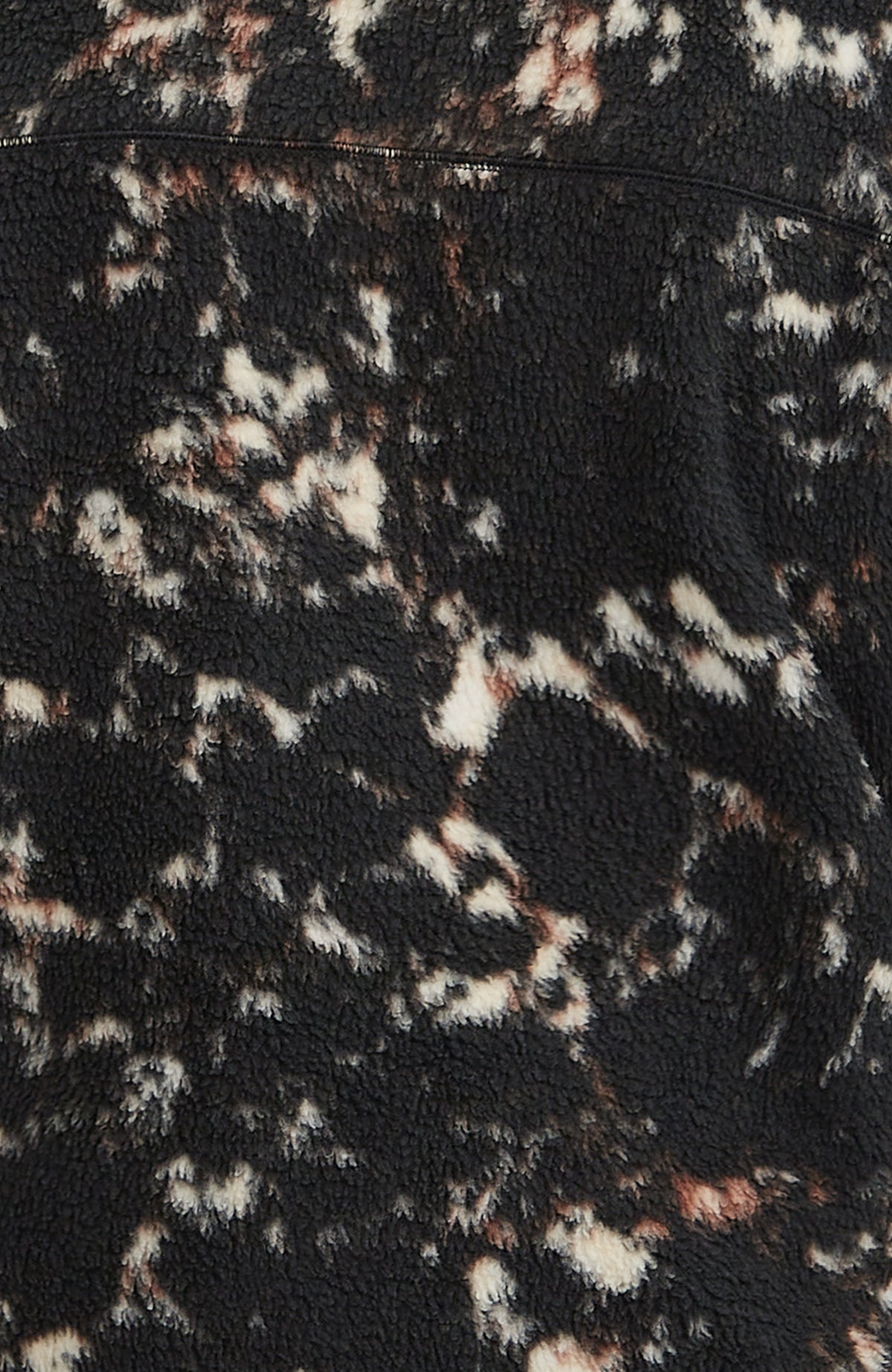 Flauschige Must-Have Fleecejacke mit Reißverschluss | Black/Beige Quarry