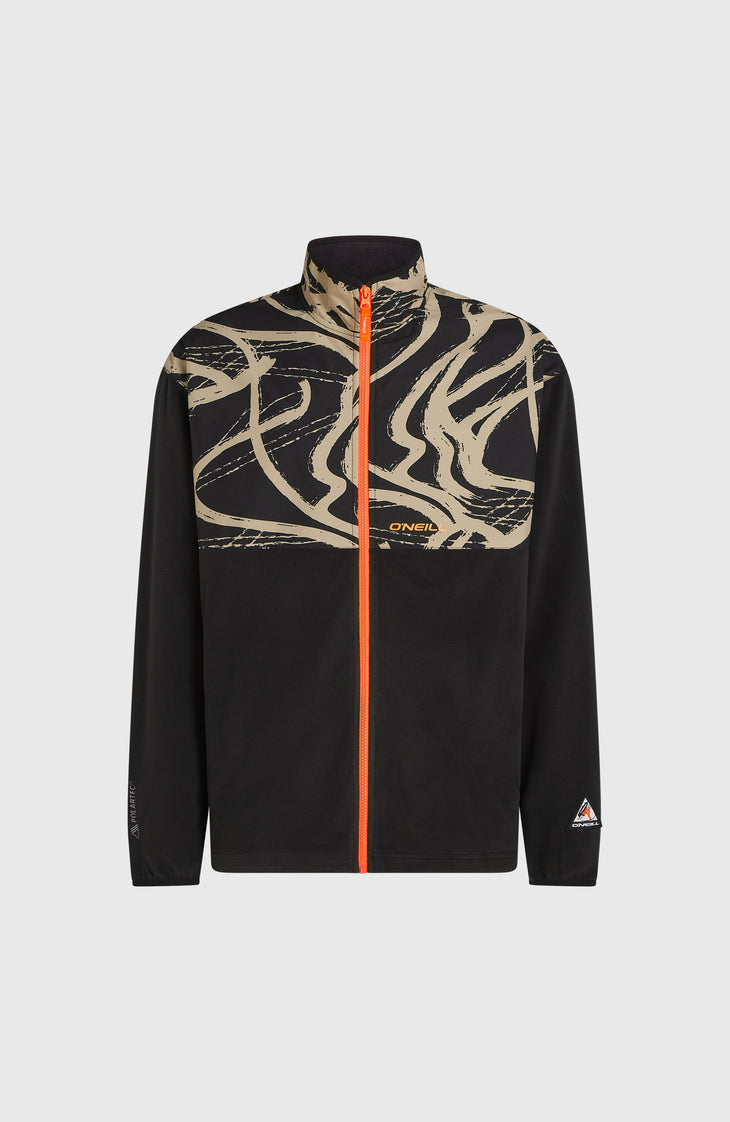 FWC'Play Polartec® Hyperfleece-Jacke mit Reißverschluss | Beige Snowtracks