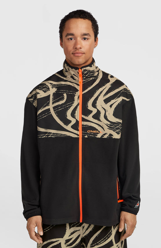 FWC'Play Polartec® Hyperfleece-Jacke mit Reißverschluss | Beige Snowtracks