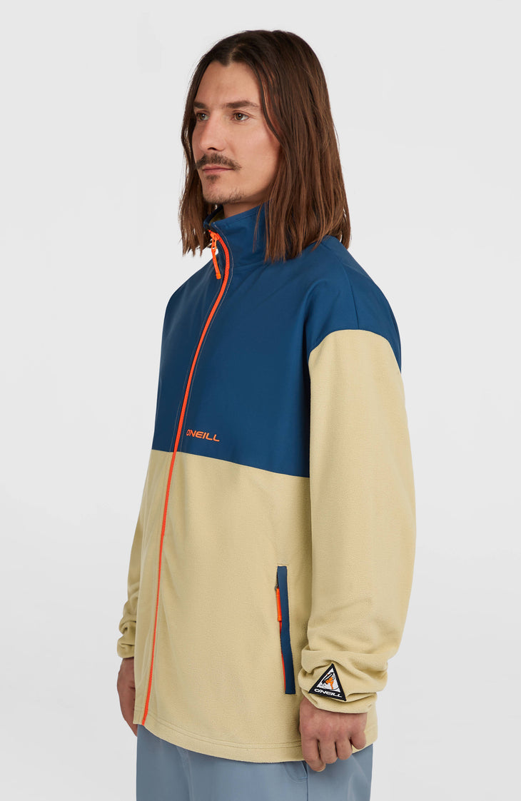 FWC'Play Polartec® Hyperfleece-Jacke mit Reißverschluss | Regal Blue Colour Block