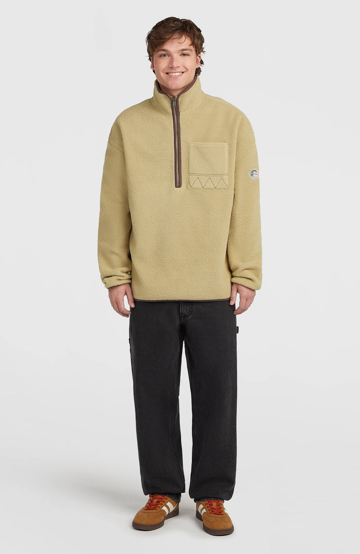 O'Riginals Fleecepullover mit Halbreißverschluss | Olive Blush