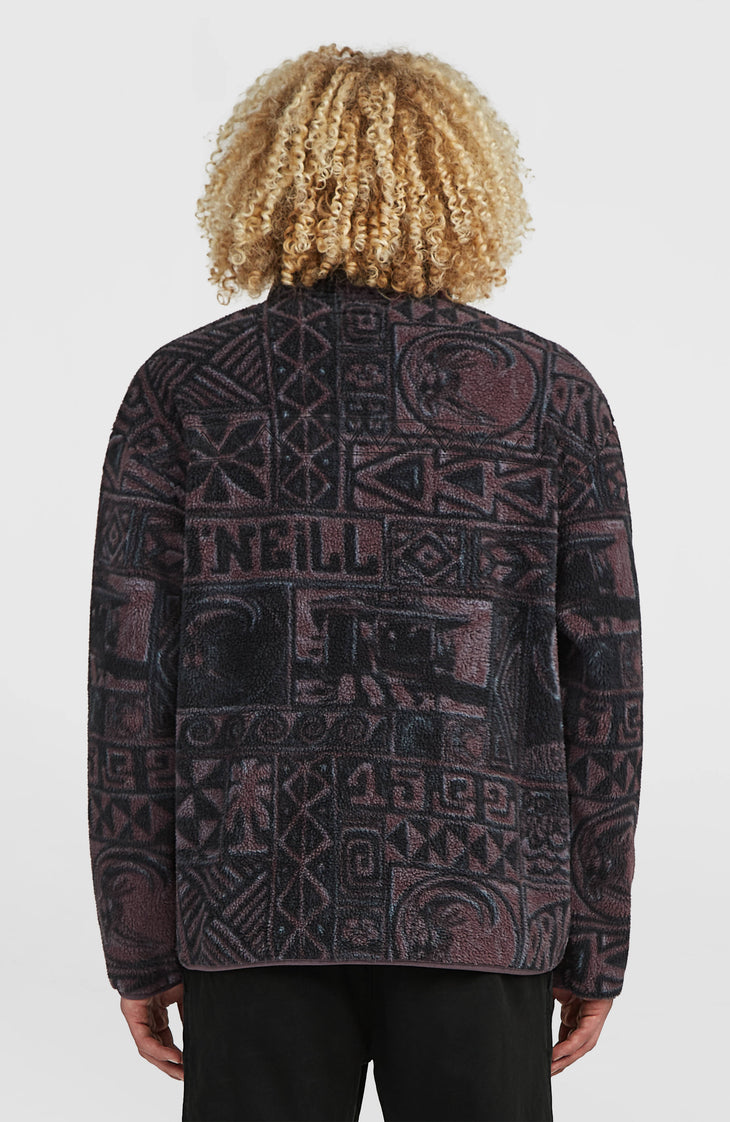 O'Riginals Fleecepullover mit Halbreißverschluss | Purple Stamps