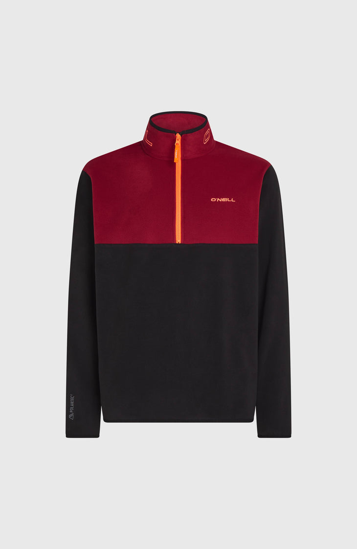 FWC'Cruz Triple Polartec® Fleecepullover mit Halbreißverschluss | Tamarillo Colour Block