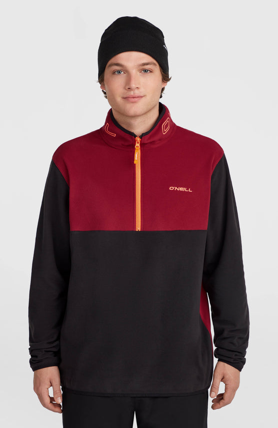 FWC'Cruz Triple Polartec® Fleecepullover mit Halbreißverschluss | Tamarillo Colour Block