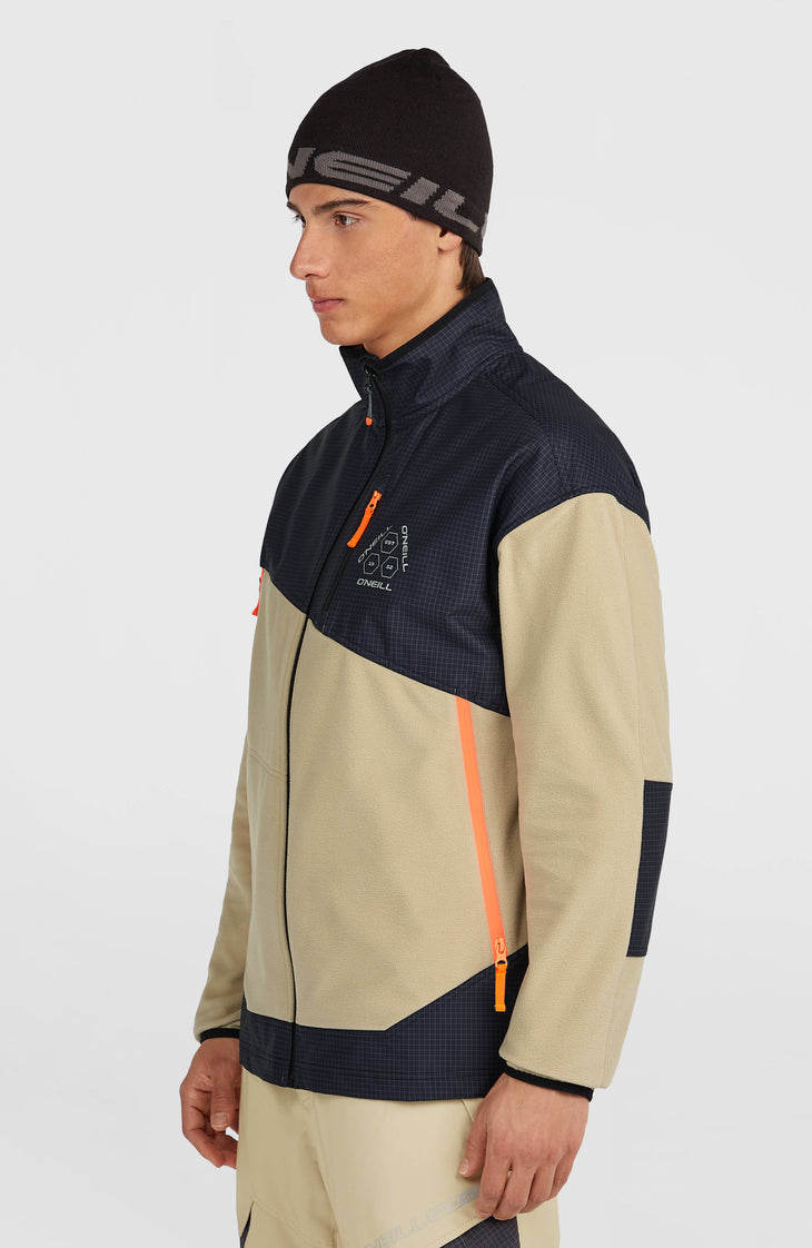 FWC'Peak Polartec® Fire Hyperfleece-Jacke mit Reißverschluss | Olive Blush Colour Block