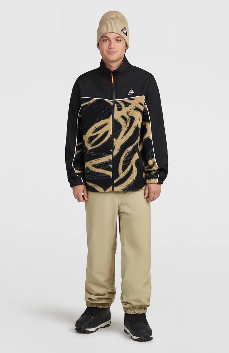 FWC'Play Hyperfleece-Jacke mit Reißverschluss | Beige Snowtracks