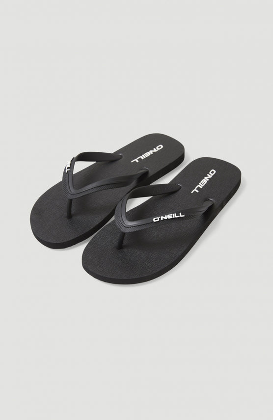 Profile Sandalen mit kleinem Logo | Black Out