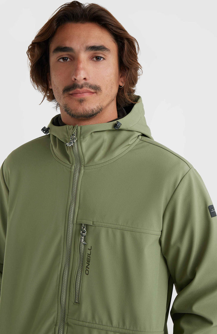 O'Neill TRVLR Series Softshell-Jacke | Deep Lichen Green