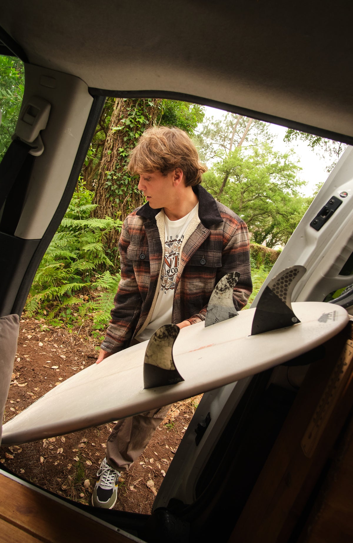 Jacke mit Fleecefutter | Grey Check Small