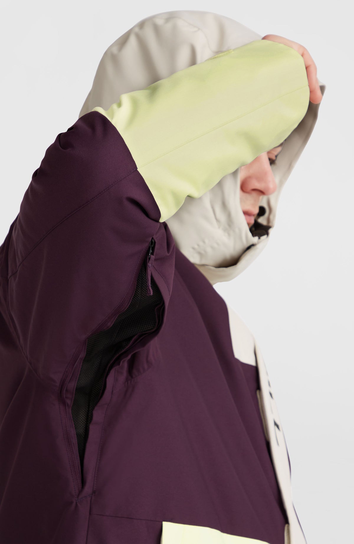O'Riginals Hybrid-Skijacke | Aubergine Colour Block
