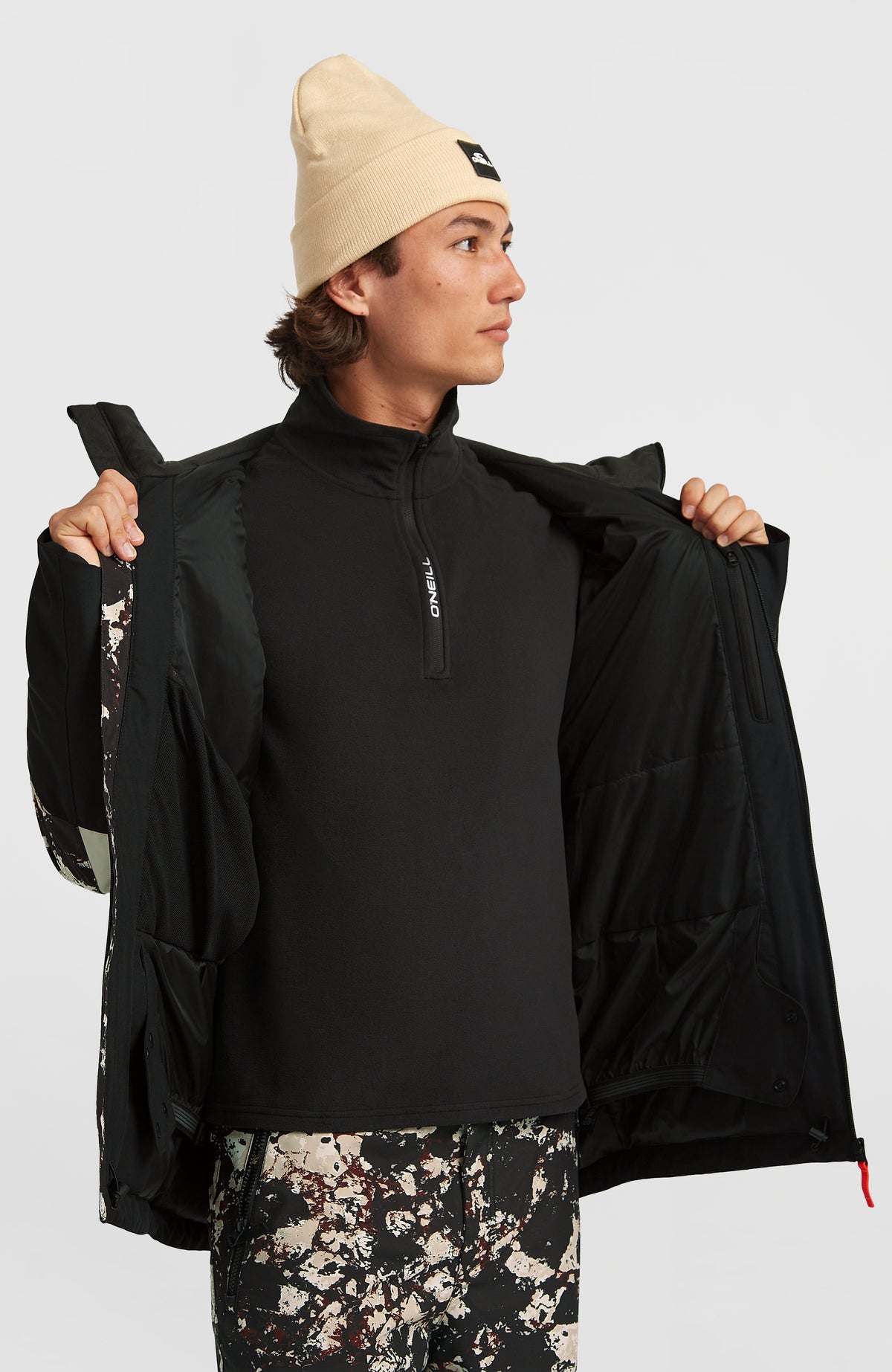 FWC'Cruz Triple Skijacke | Black/Beige Quarry