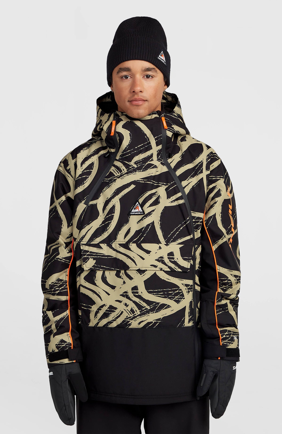 FWC'Play Asymmetric Ski- und Snowboardjacke | Beige Snowtracks