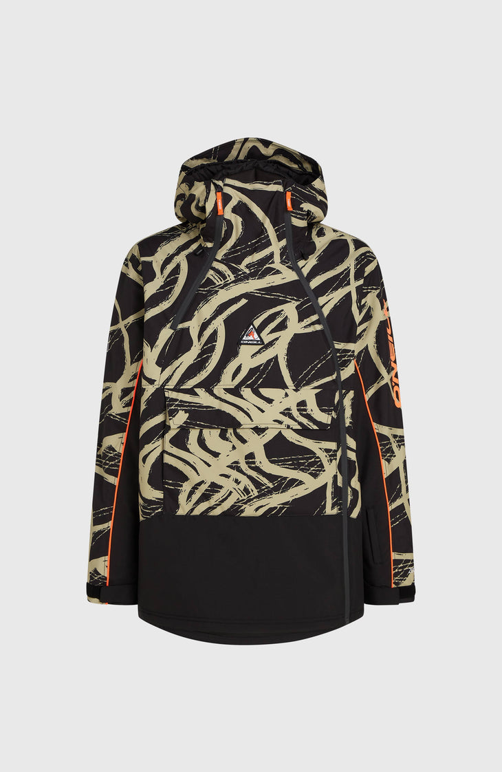 FWC'Play Asymmetric Ski- und Snowboardjacke | Beige Snowtracks