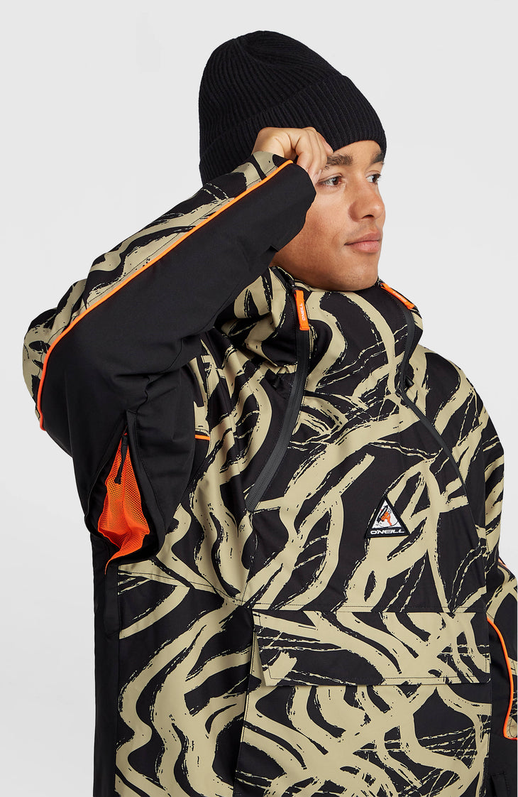 FWC'Play Asymmetric Ski- und Snowboardjacke | Beige Snowtracks
