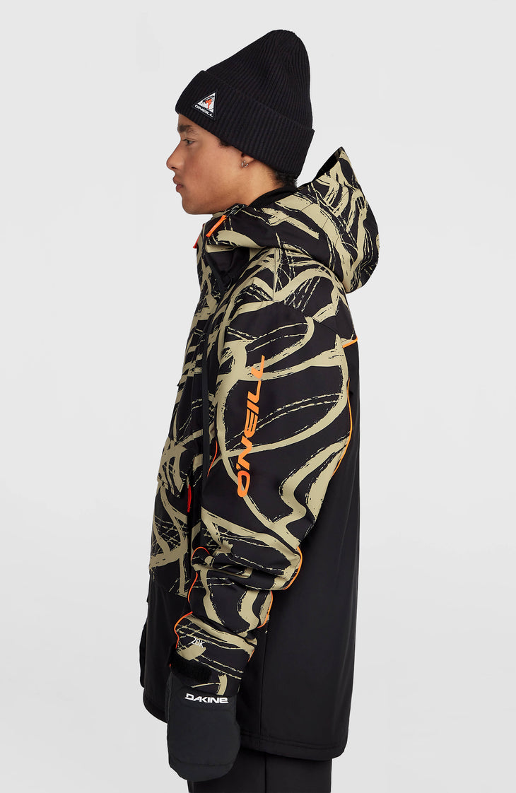FWC'Play Asymmetric Ski- und Snowboardjacke | Beige Snowtracks