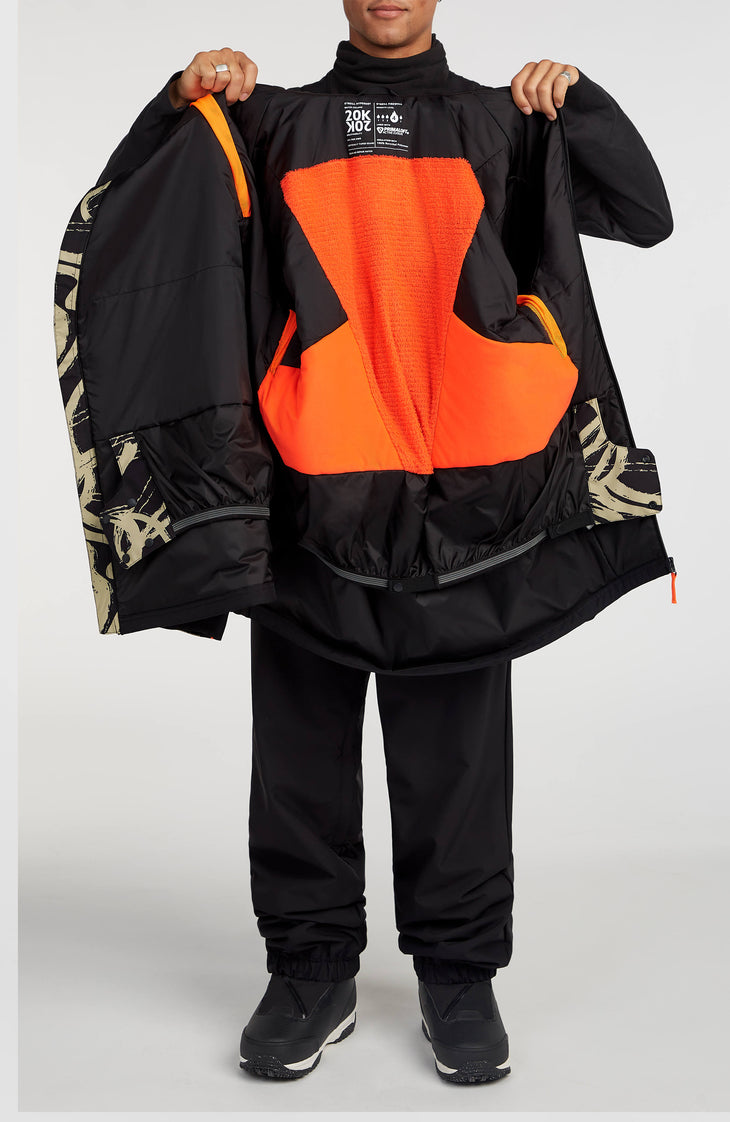 FWC'Play Asymmetric Ski- und Snowboardjacke | Beige Snowtracks