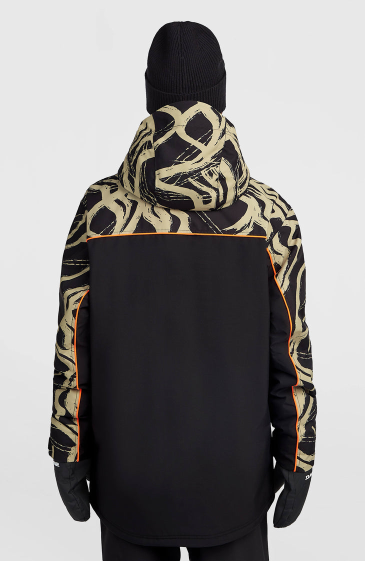 FWC'Play Asymmetric Ski- und Snowboardjacke | Beige Snowtracks