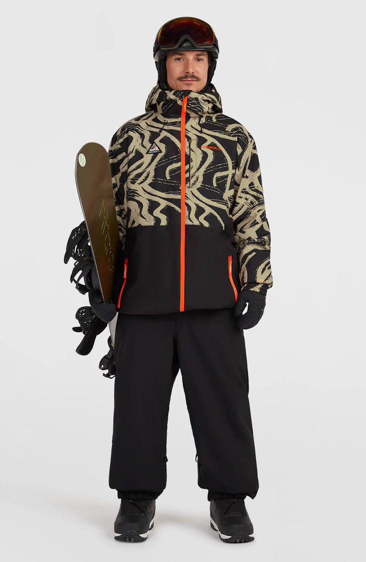 FWC'Play Park Ski- und Snowboardjacke | Beige Snowtracks