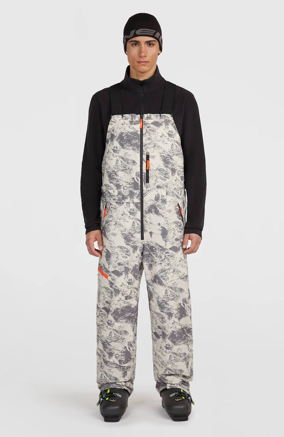 FWC'Peak Bib Skihose | Grey Mountain Landscape