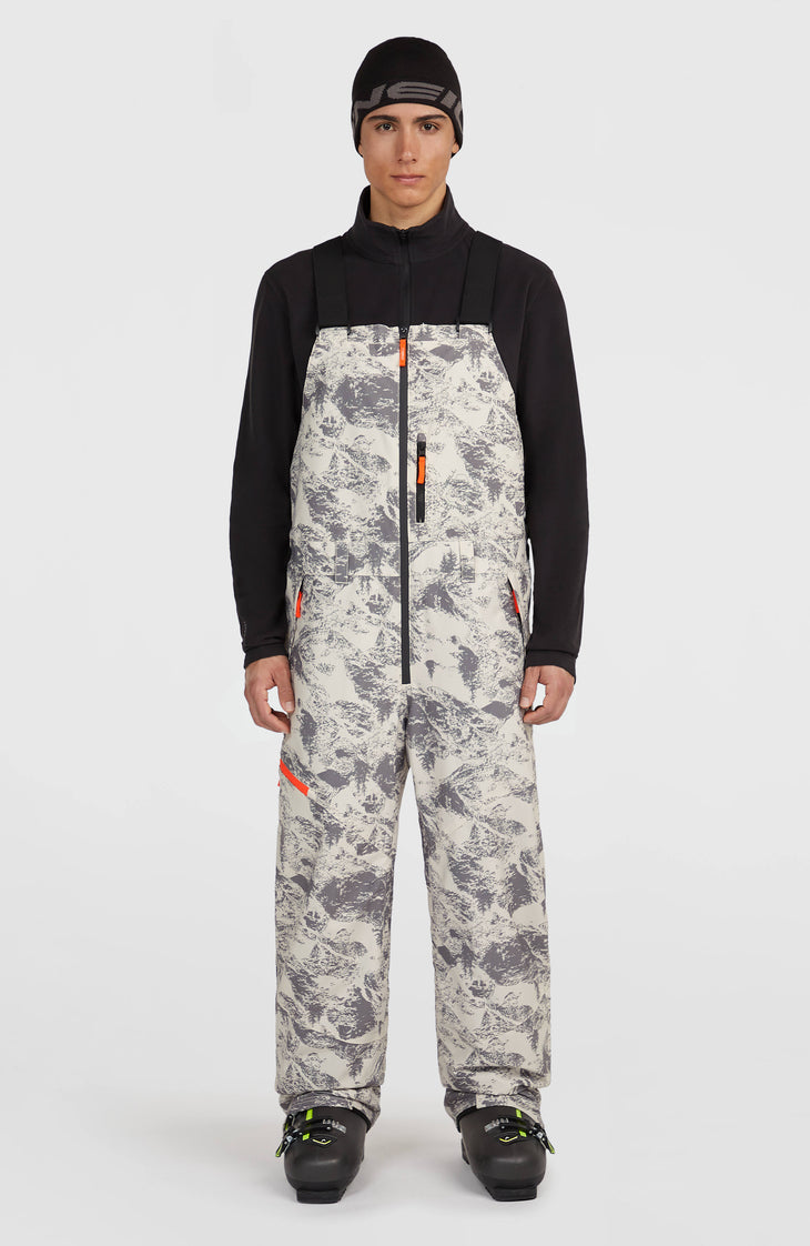 FWC'Peak Bib Skihose | Grey Mountain Landscape
