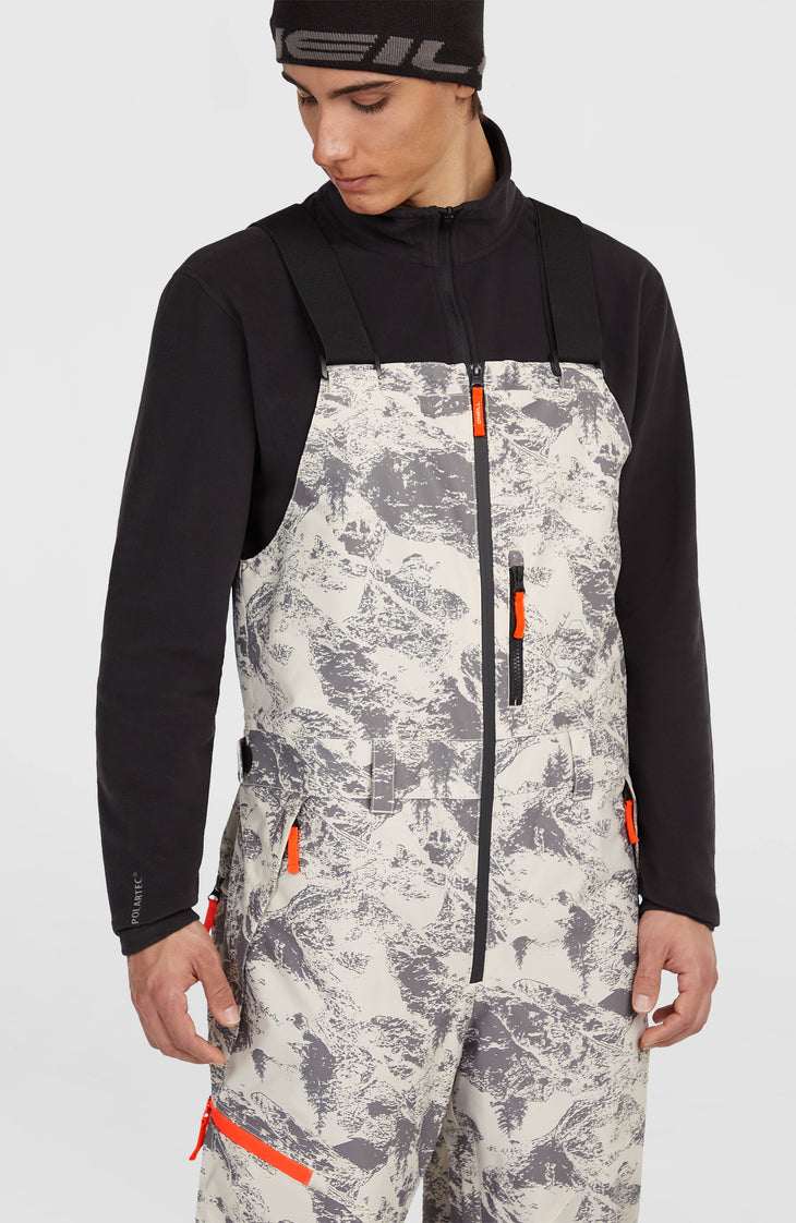 FWC'Peak Bib Skihose | Grey Mountain Landscape