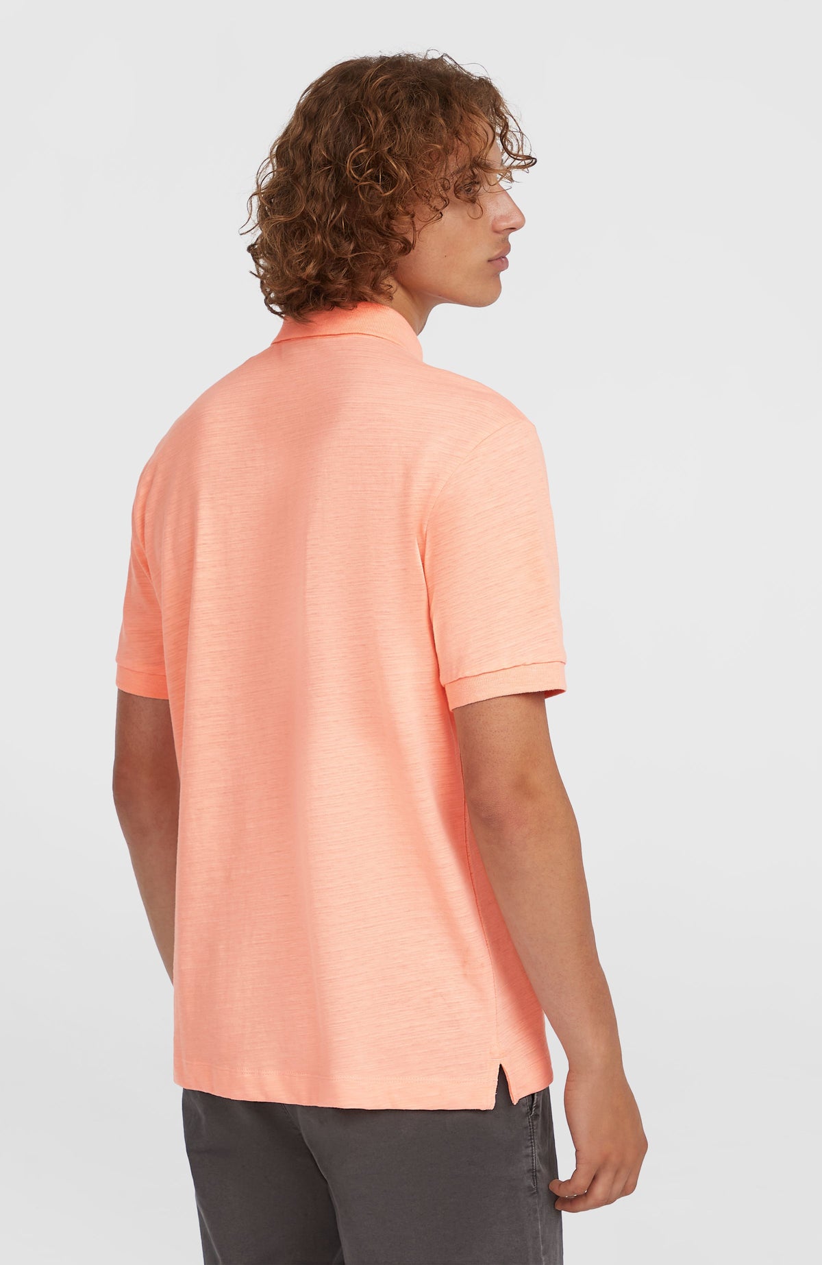 Slub Small Logo Poloshirt | Coral Pop